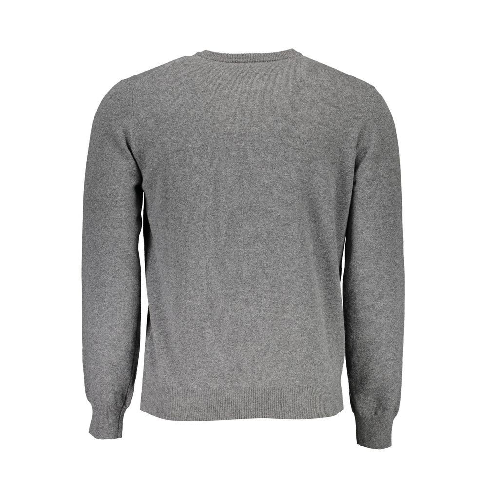 Harmont & Blaine Gray Wool Sweater - Timeless Elegance