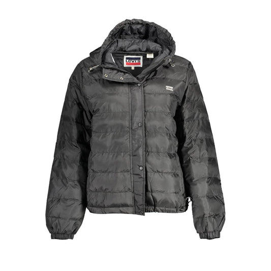 Levi's Black Polyester Hooded Jacket