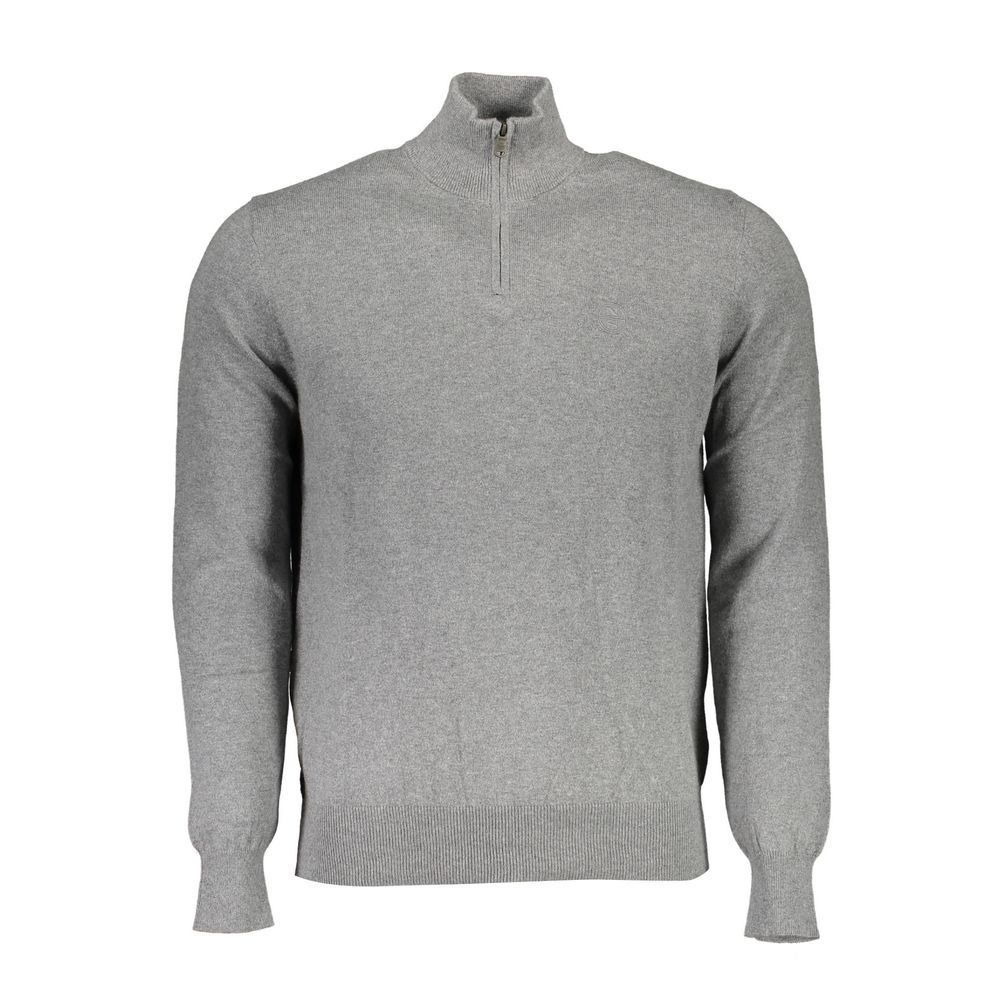 North Sails Gray Cotton Sweater - Sustainable Comfort with Style