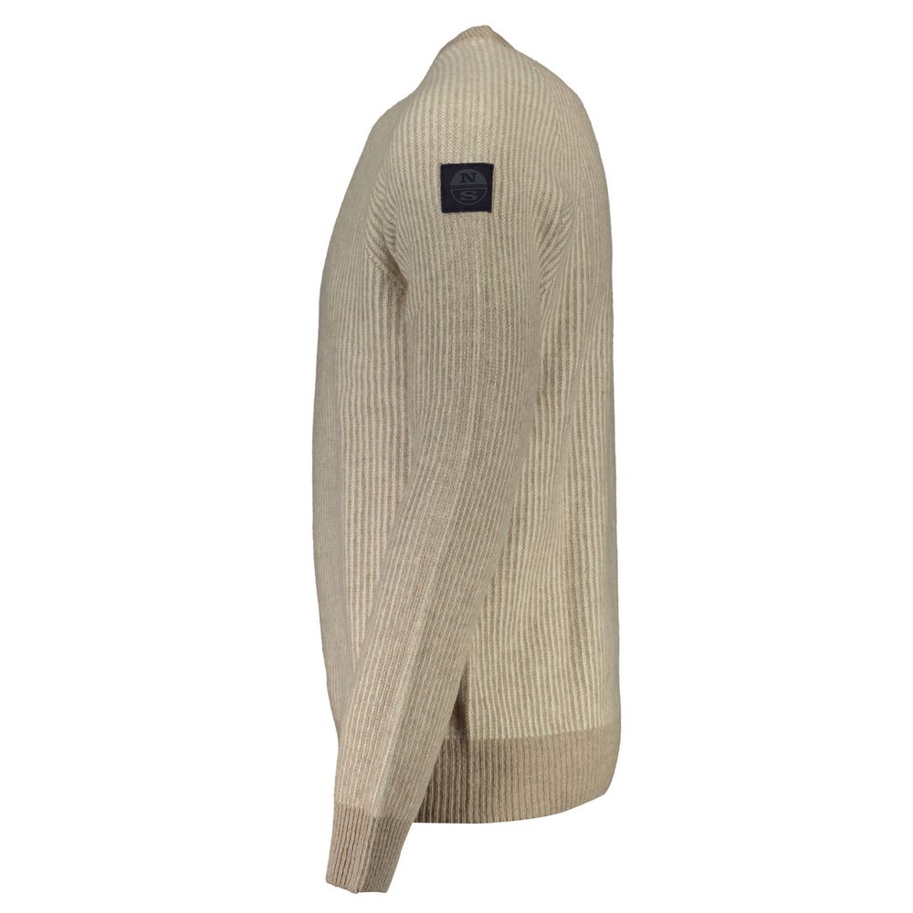 North Sails Beige Wool Sweater - Sustainable Comfort for Every Adventure