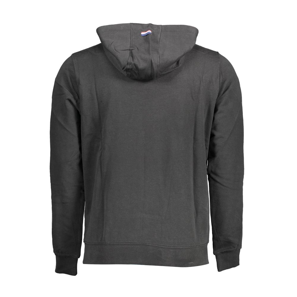 U.S. Polo Assn. Black Cotton Hooded Sweatshirt