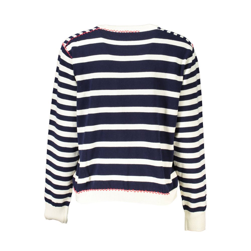 Desigual Blue Cotton Sweater – Embrace Your Unique Style