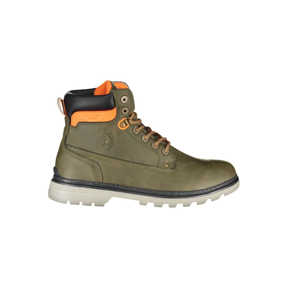 U.S. Polo Assn. Green Polyester High Boot with Laces