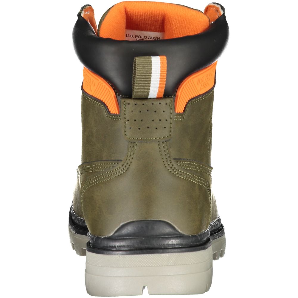 U.S. Polo Assn. Green Polyester High Boot with Laces