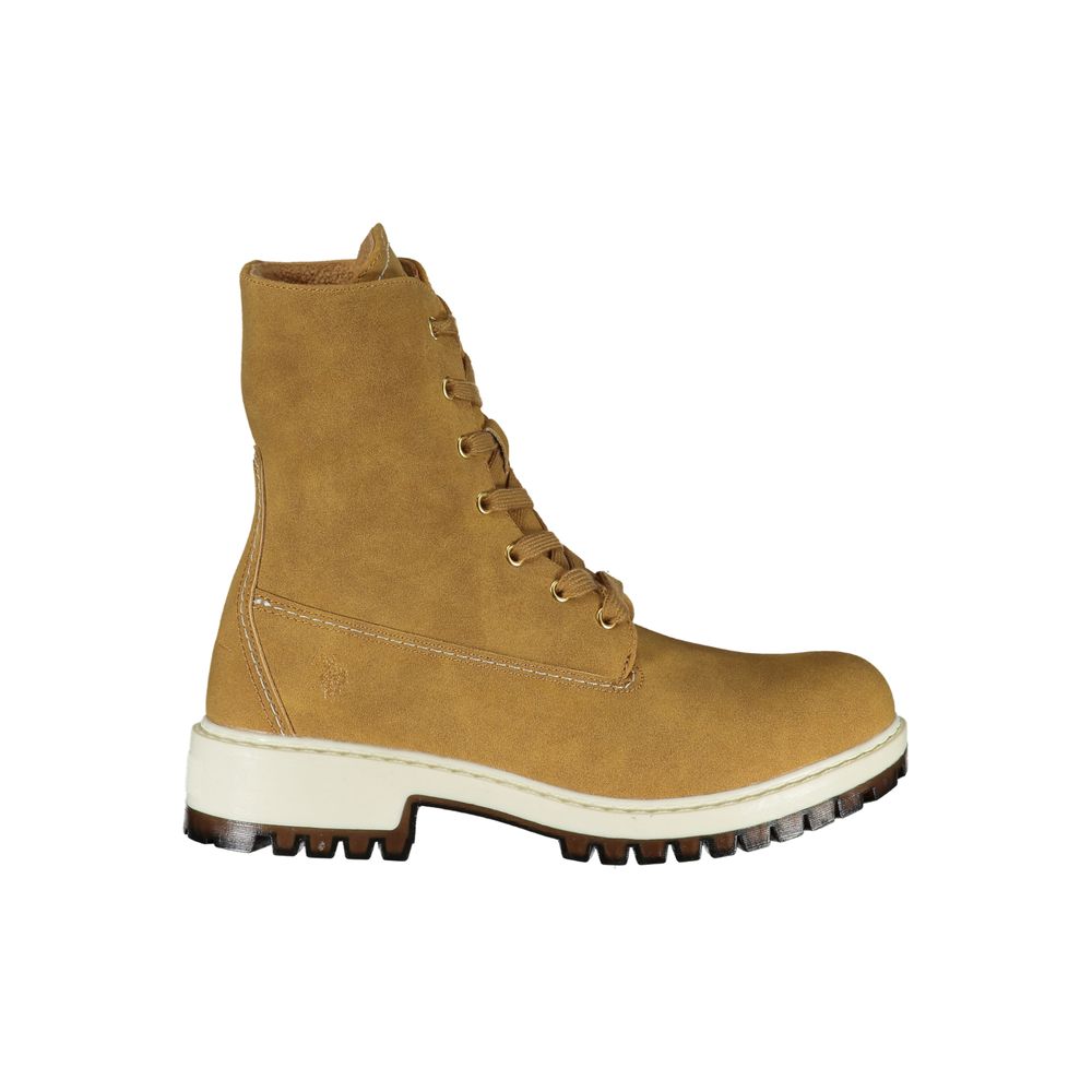 U.S. Polo Assn. Brown Polyester Lace-Up Ankle Boot