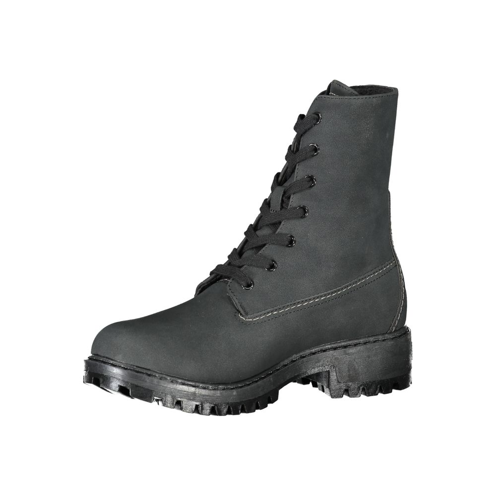 U.S. Polo Assn. Black Polyester Lace-Up Ankle Boot