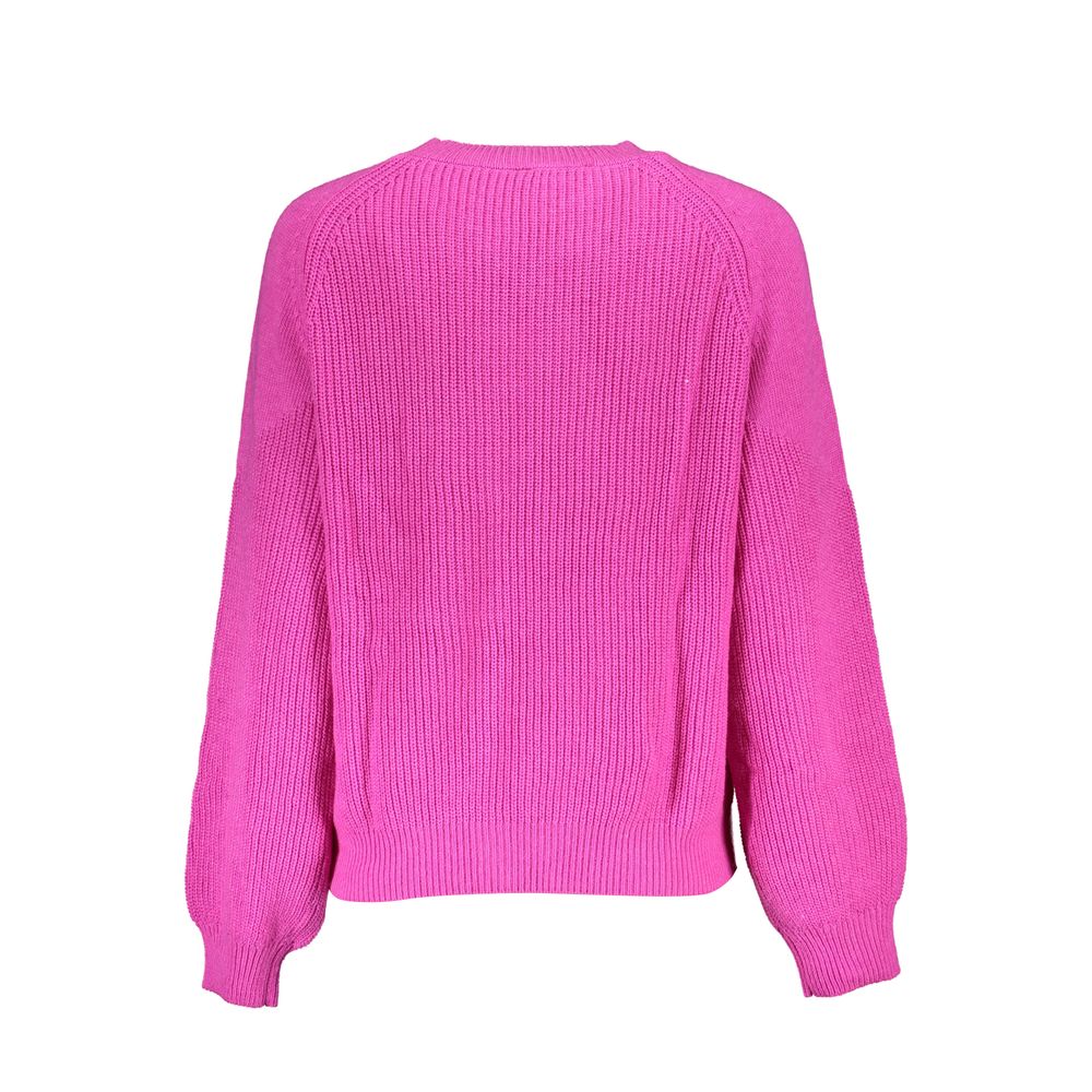 Desigual Pink Fabric Sweater with Contrast Details