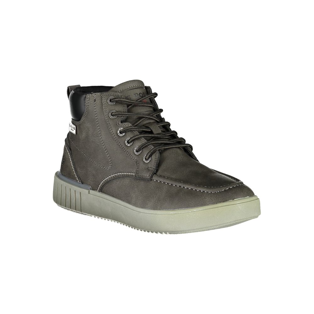 U.S. Polo Assn. Gray Polyester Boot with Laces