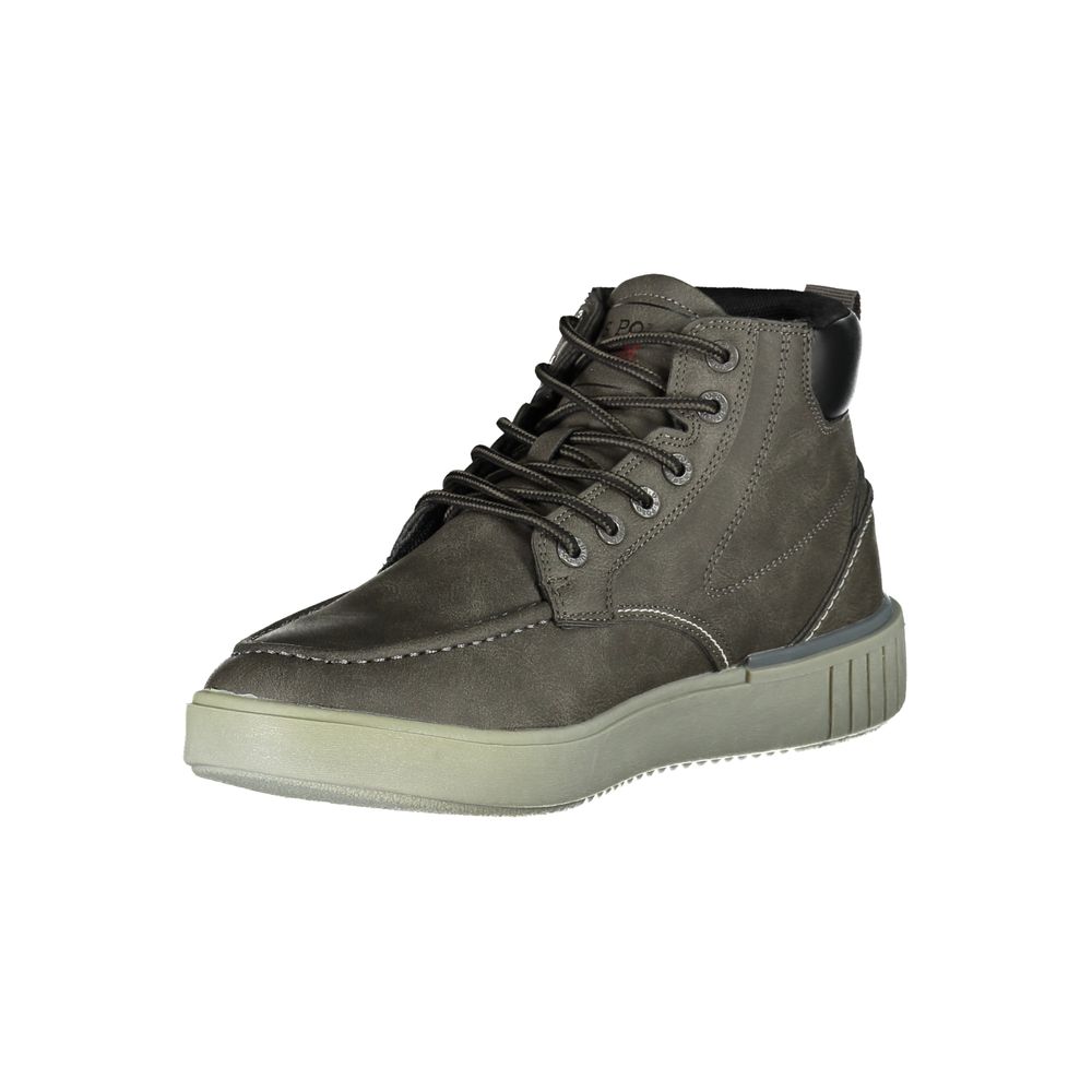 U.S. Polo Assn. Gray Polyester Boot with Laces