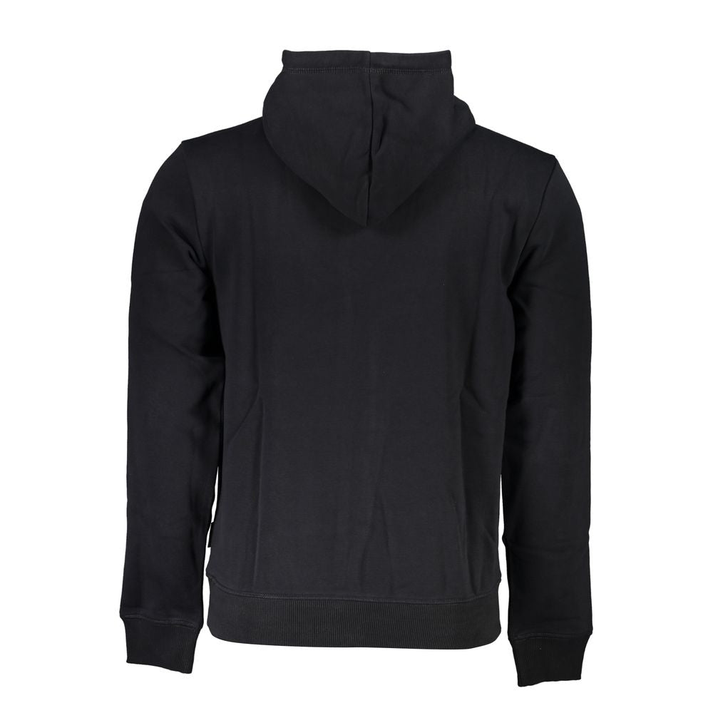 Napapijri Black Cotton Hoodie - Versatile Fleece Sweatshirt
