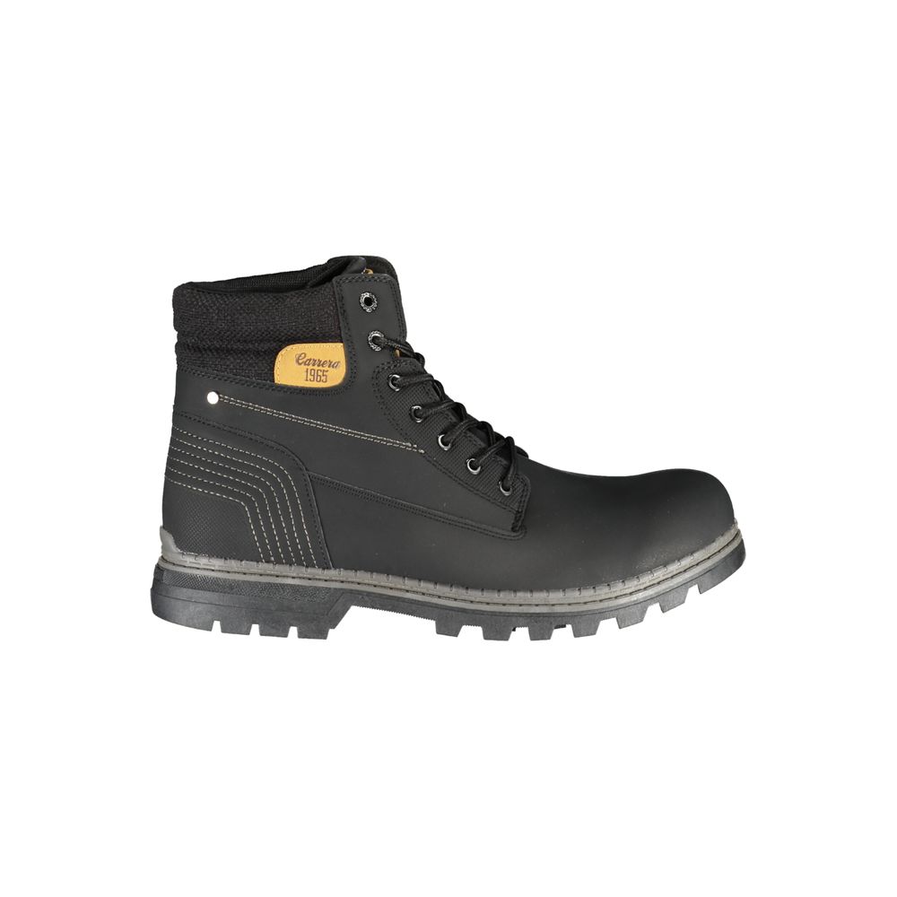 Carrera Black Polyester Boot with Laces