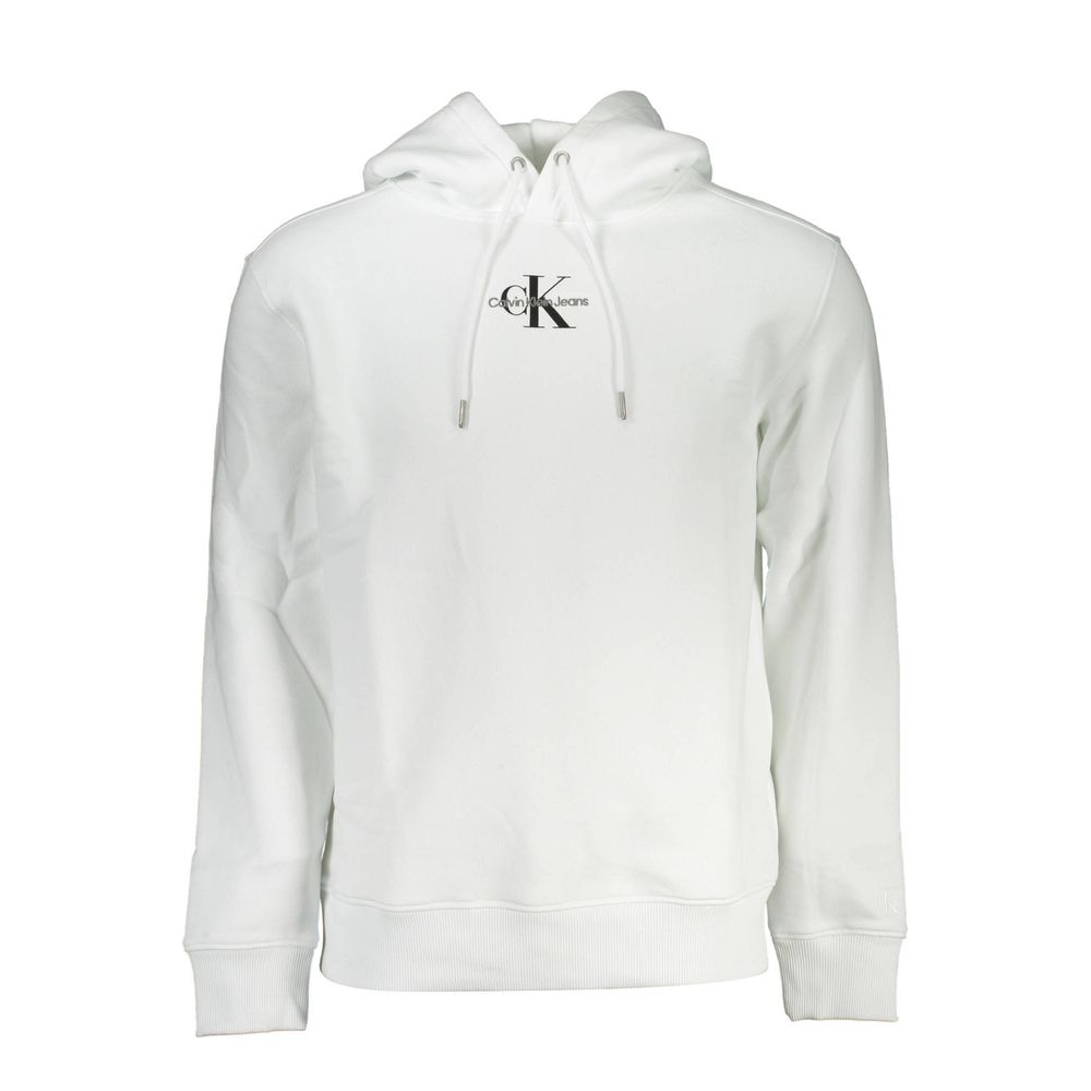 Calvin Klein White Cotton Hoodie