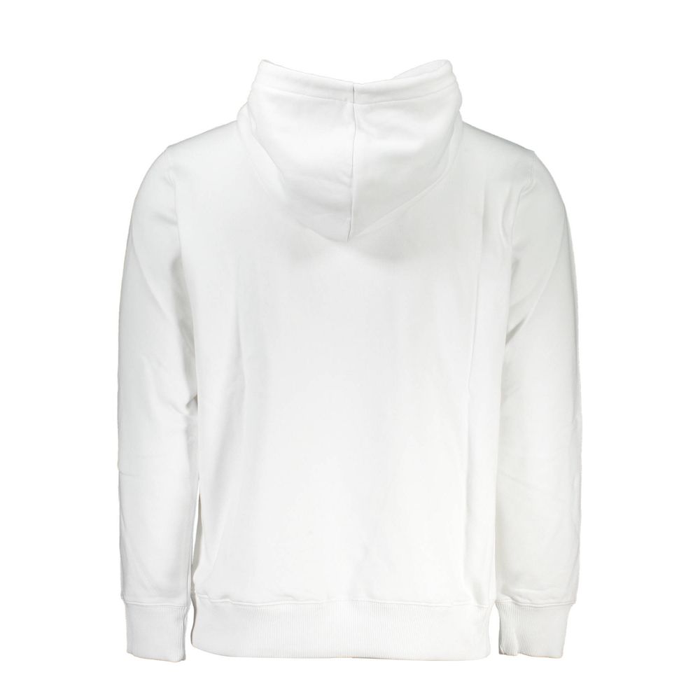 Calvin Klein Long Sleeved White Cotton Hoodie