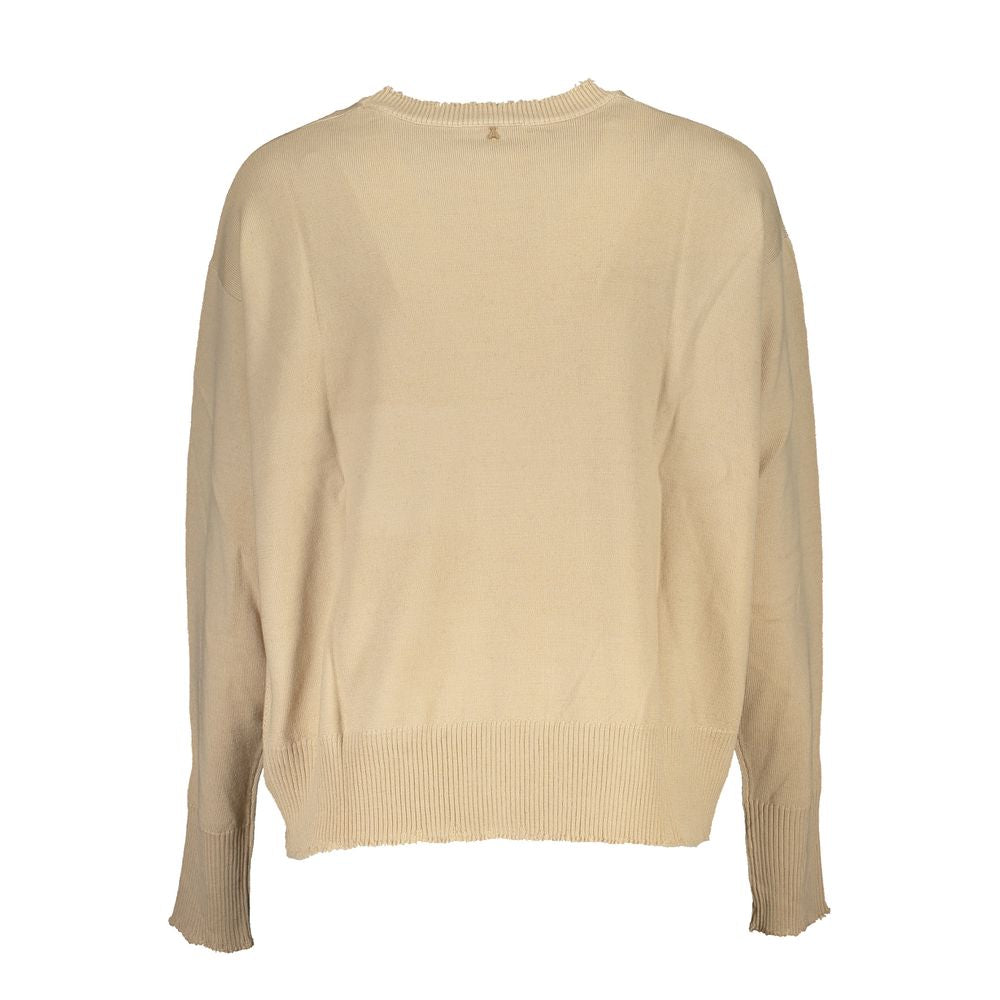 Patrizia Pepe Elegant Beige Fabric Sweater