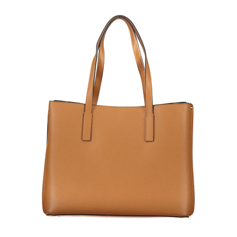 Guess Jeans Brown Polyethylene Meridian Handbag