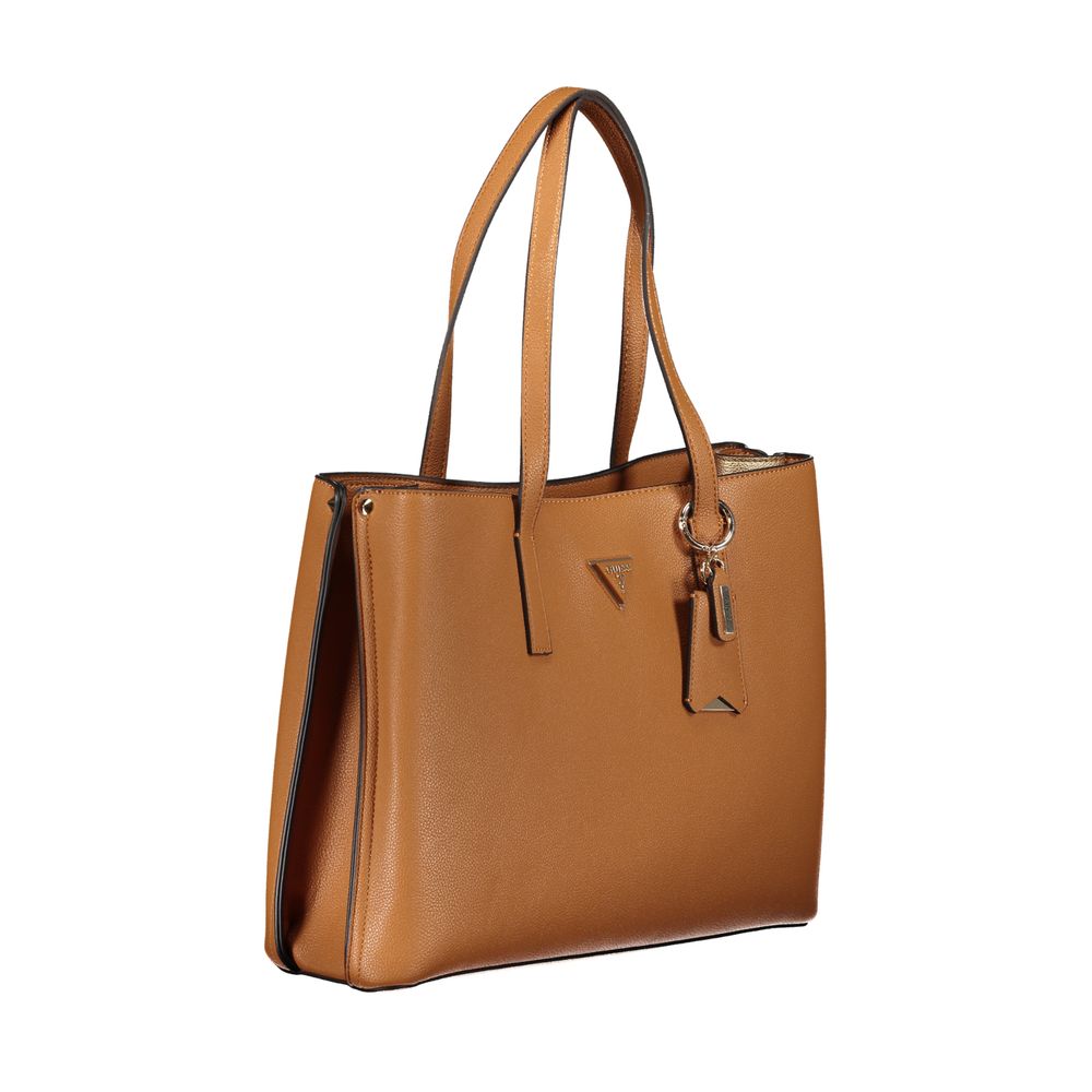 Guess Jeans Brown Polyethylene Meridian Handbag