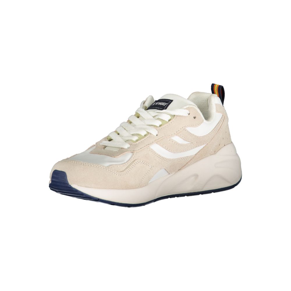 K-Way Beige Nylon Sneakers: Stylish Sports Footwear