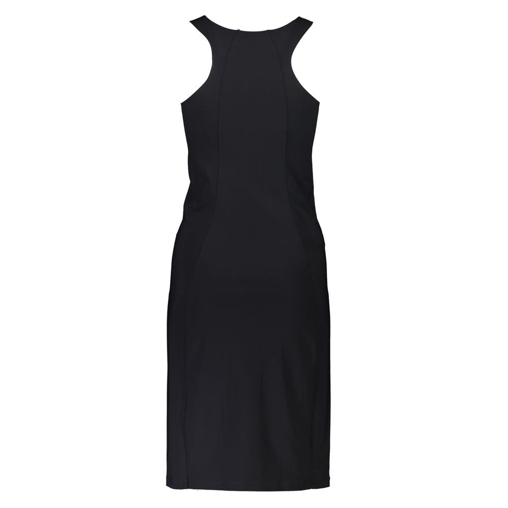 Patrizia Pepe Black Elastane Dress with Wide Hat Straps