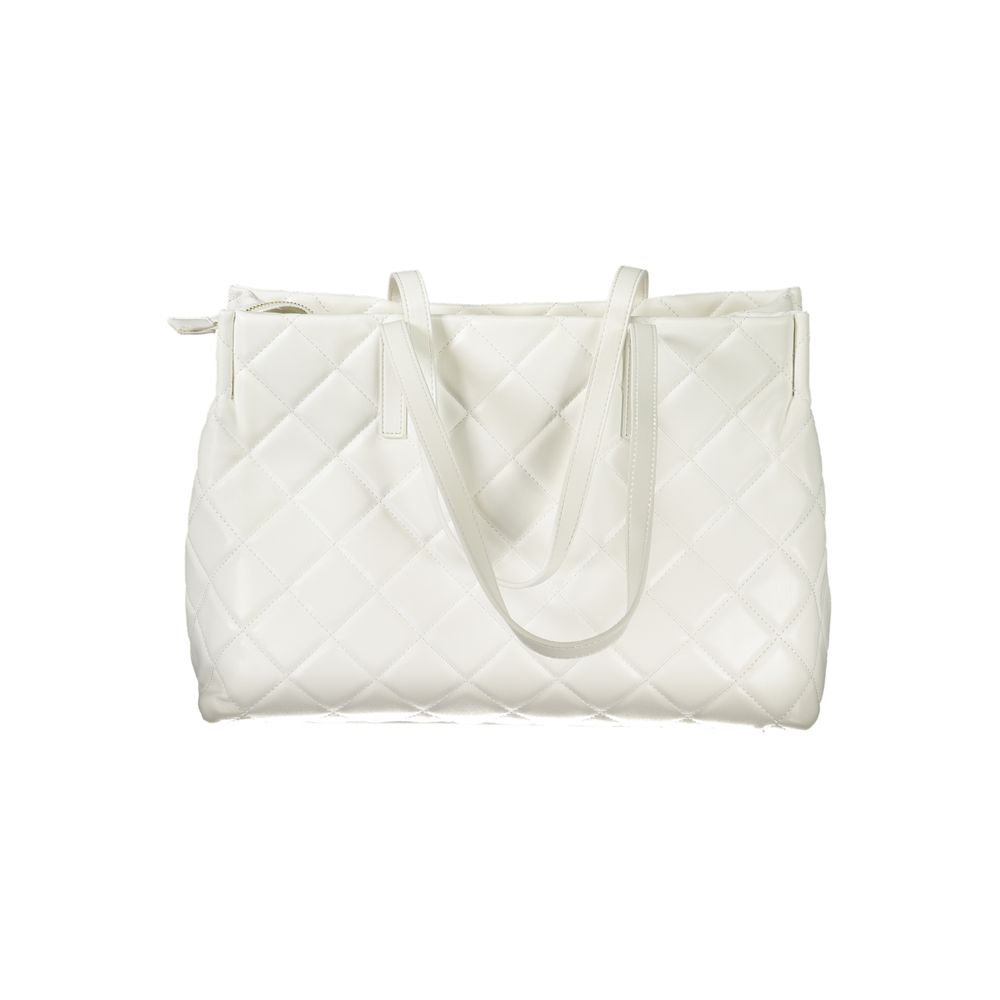 Mario Valentino White Faux Leather Women's Handbag - Chic and Functional