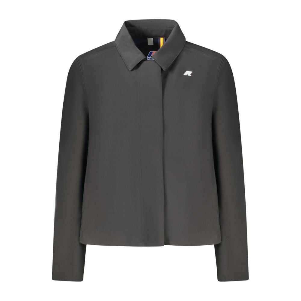K-Way Black Polyester Long Sleeve Jacket