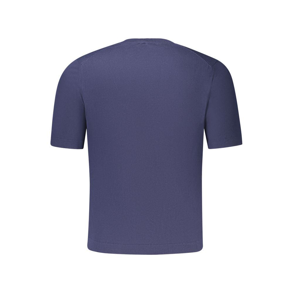 K-Way Blue Cotton Sweater - Short Sleeved Crew Neck T-Shirt