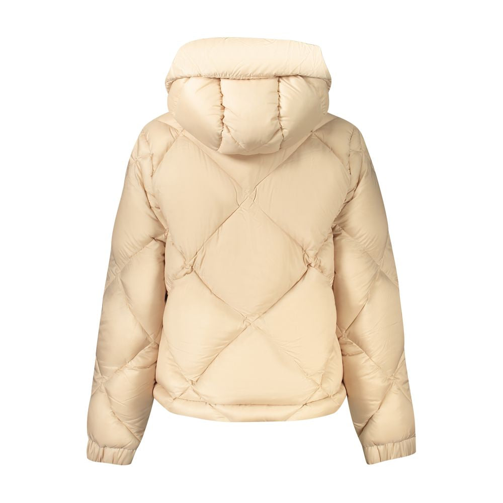 K-Way Beige Long Sleeve Jacket with Hood