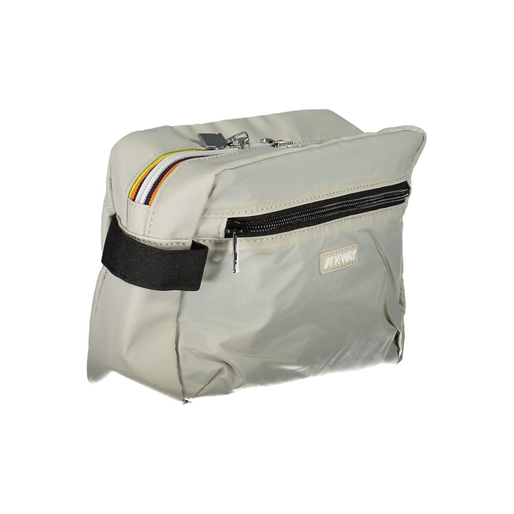 K-Way Gray Polyester Leather Beauty Case