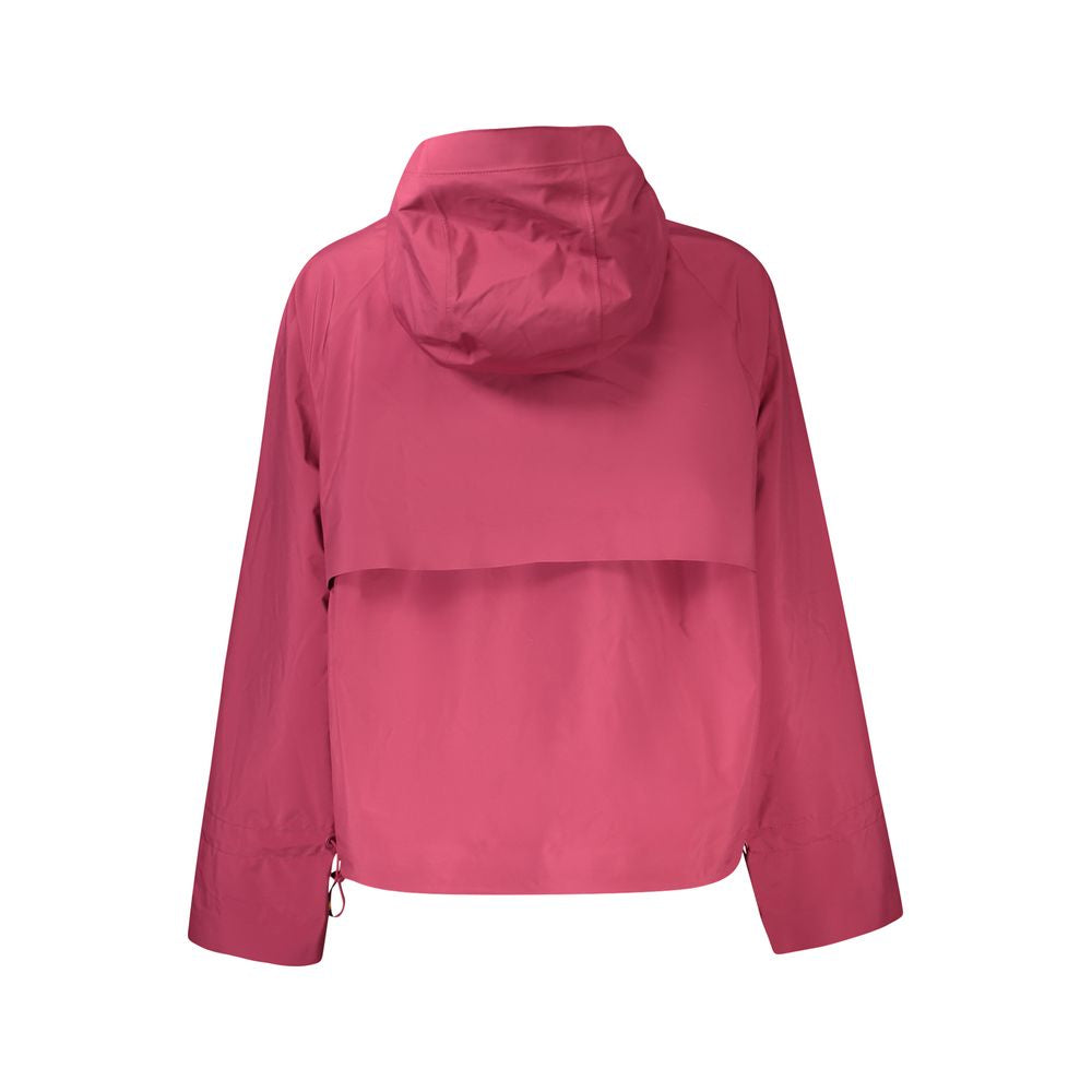 K-Way Purple Polyester Long Sleeve Jacket with Hood