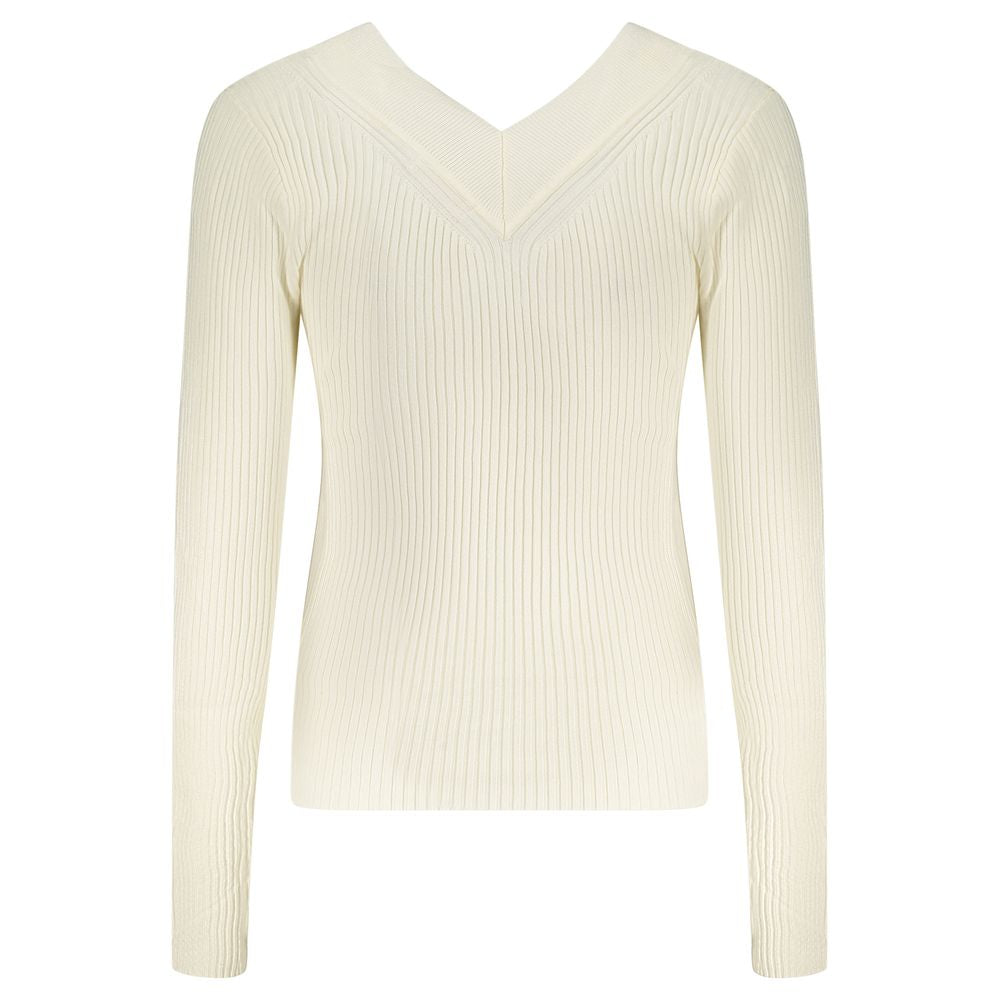 Guess Jeans White Viscose Sweater - Trendy and Versatile