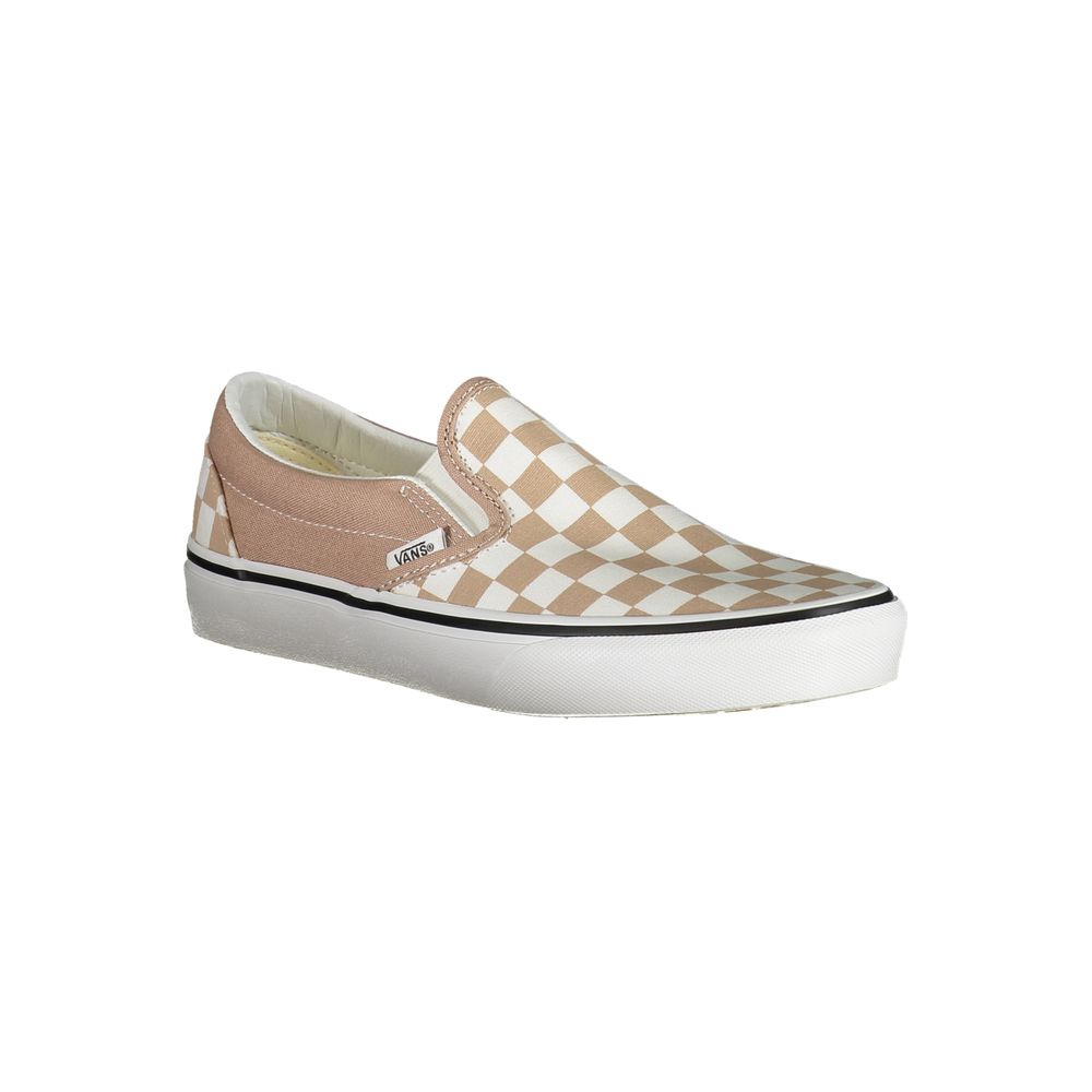 Vans Beige Polyester Sneaker - Classic Slip-On Style
