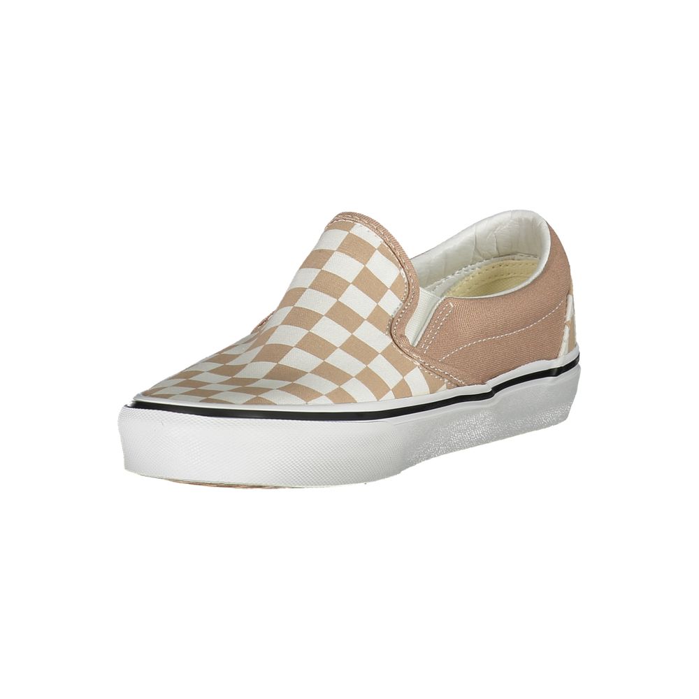 Vans Beige Polyester Sneaker - Classic Slip-On Style