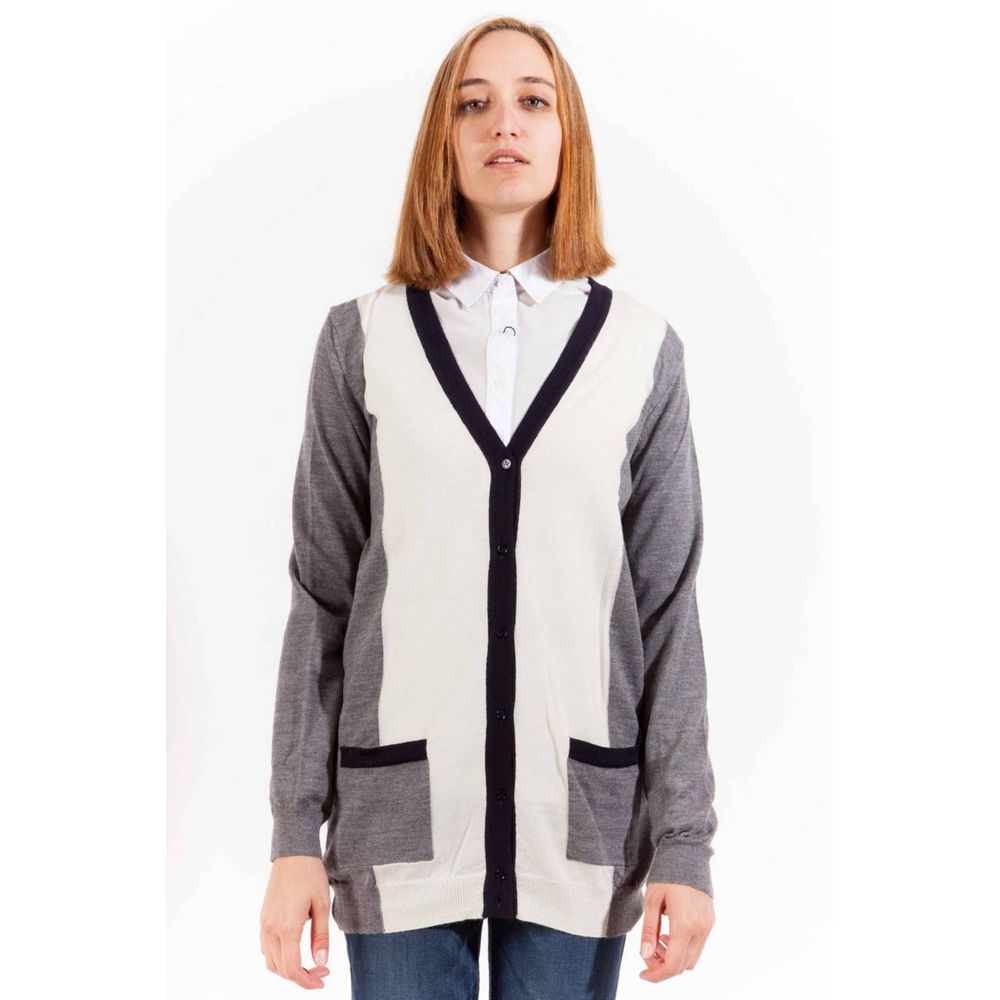 Gant Gray Wool Sweater - Long Sleeve Cardigan
