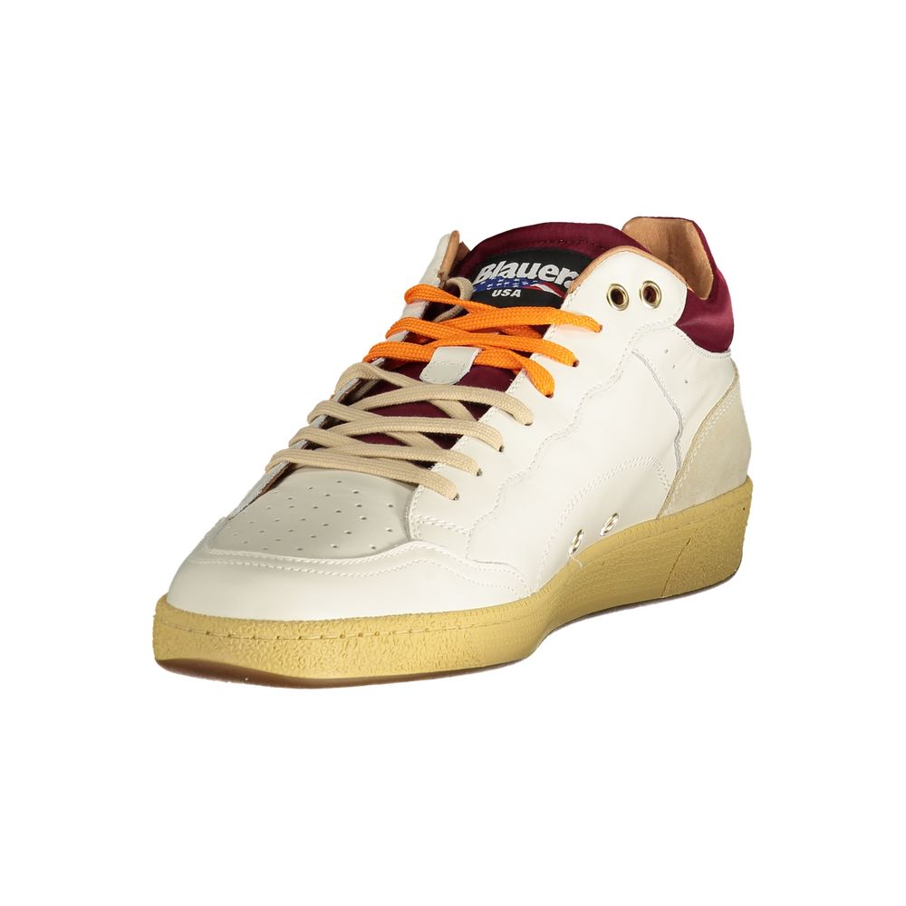 Blauer White Polyester Sneaker - Durable Sports Shoe