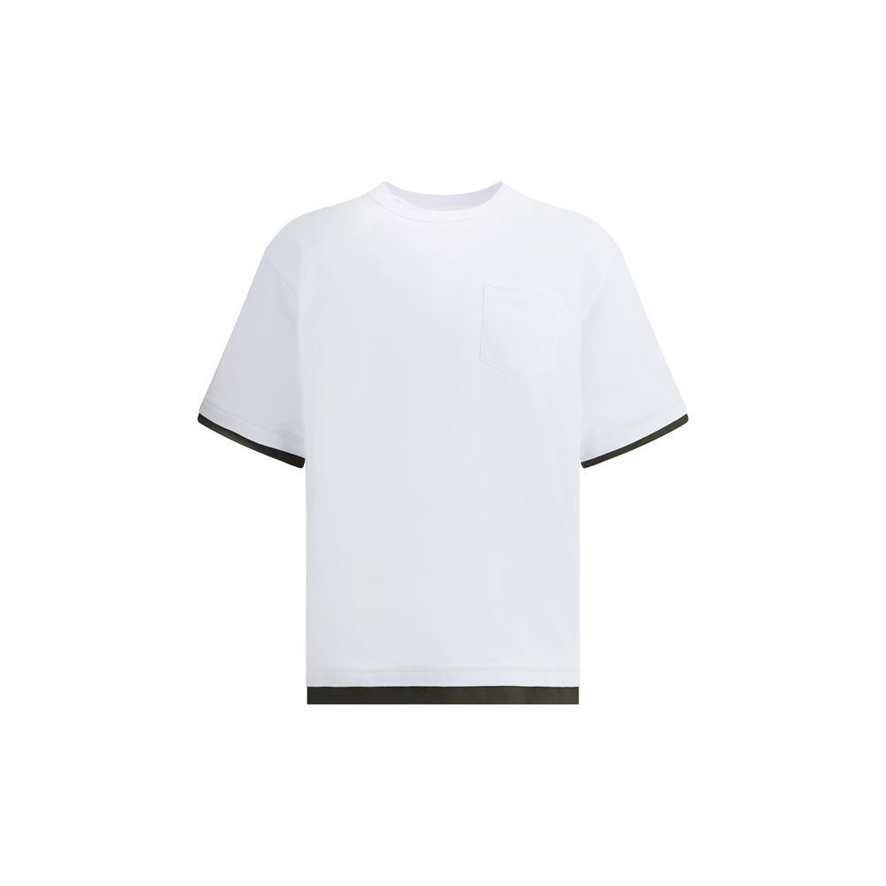 Sacai Double Layer T-Shirt with Patch Pocket