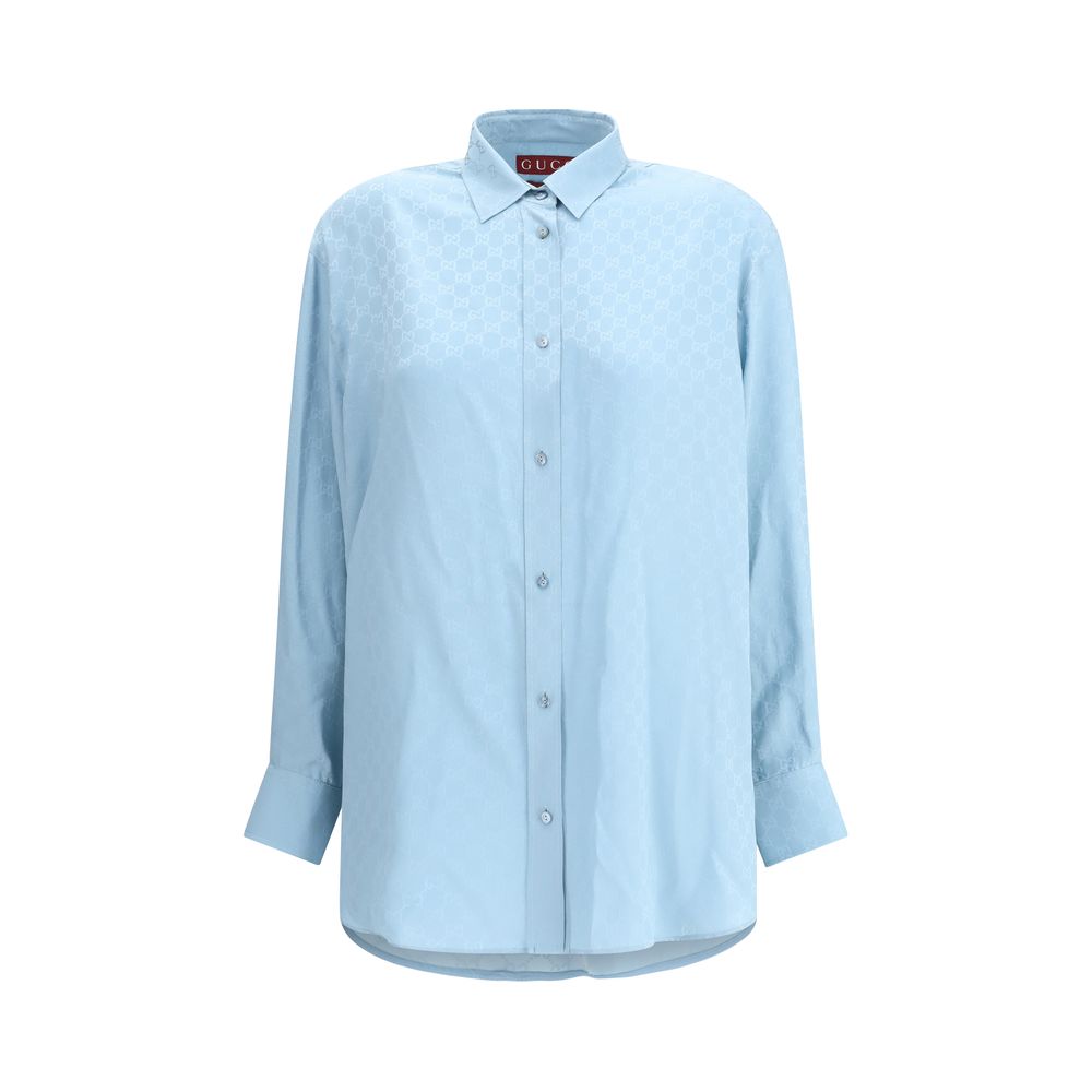 Gucci GG Supreme Print Silk Shirt