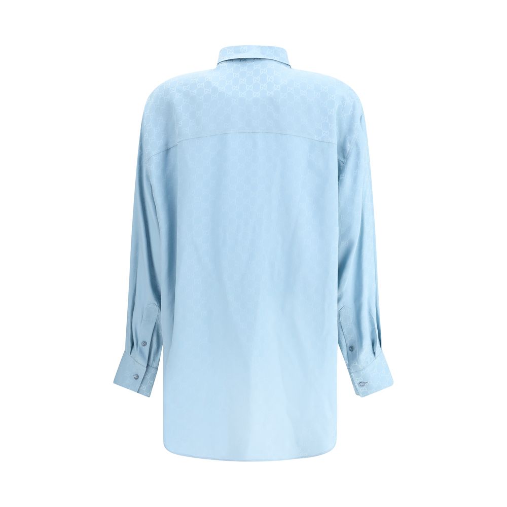 Gucci GG Supreme Print Silk Shirt