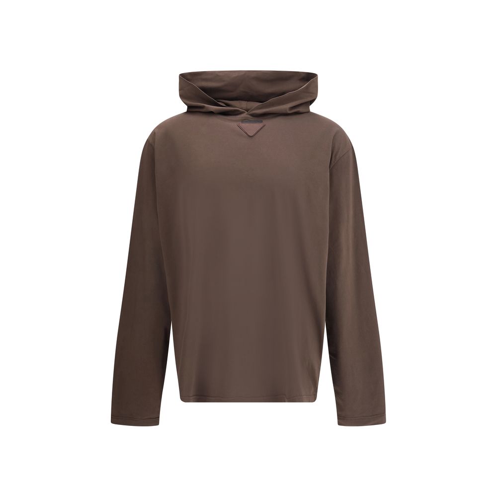 Prada Brown Lightweight Hoodie for Men