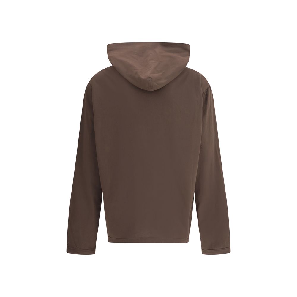Prada Brown Lightweight Hoodie for Men