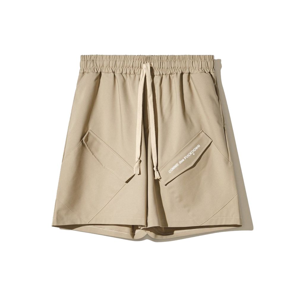 Comme Des Fuckdown Beige Cotton Shorts