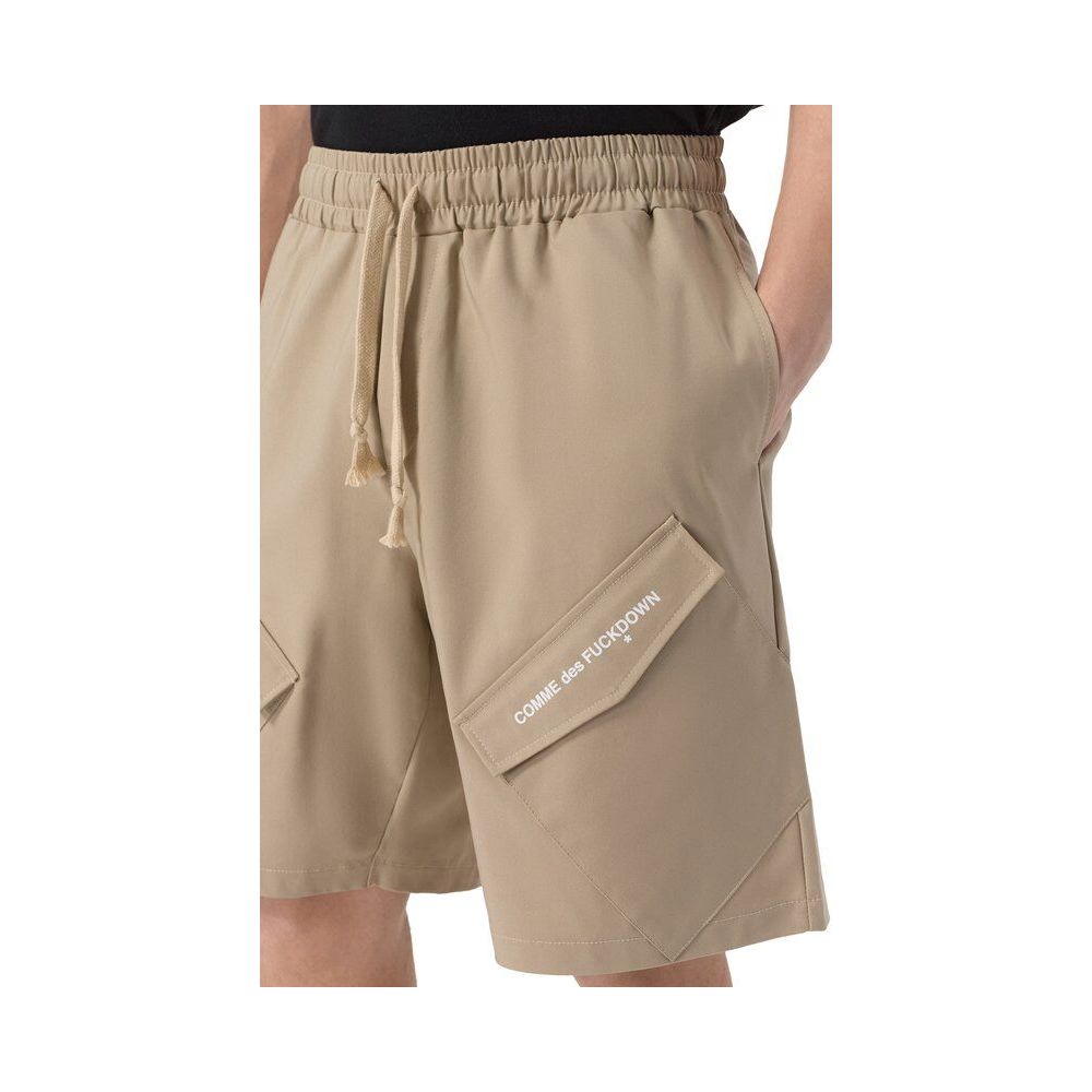 Comme Des Fuckdown Beige Cotton Shorts
