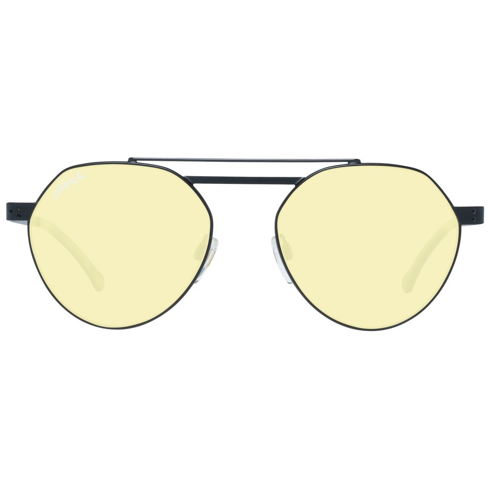 Hally&Son Unisex Black Metal Sunglasses HS691-52S03