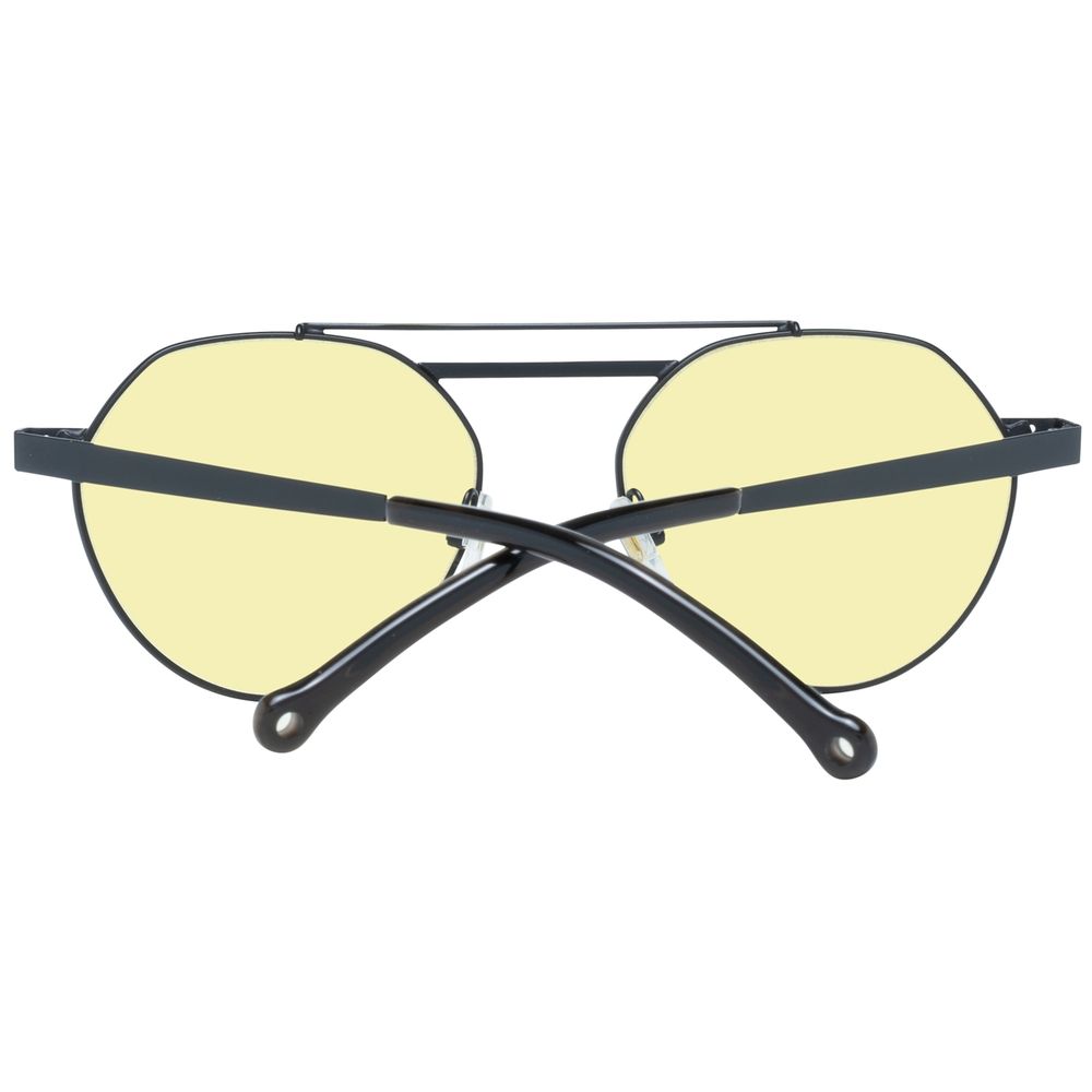 Hally&Son Unisex Black Metal Sunglasses HS691-52S03