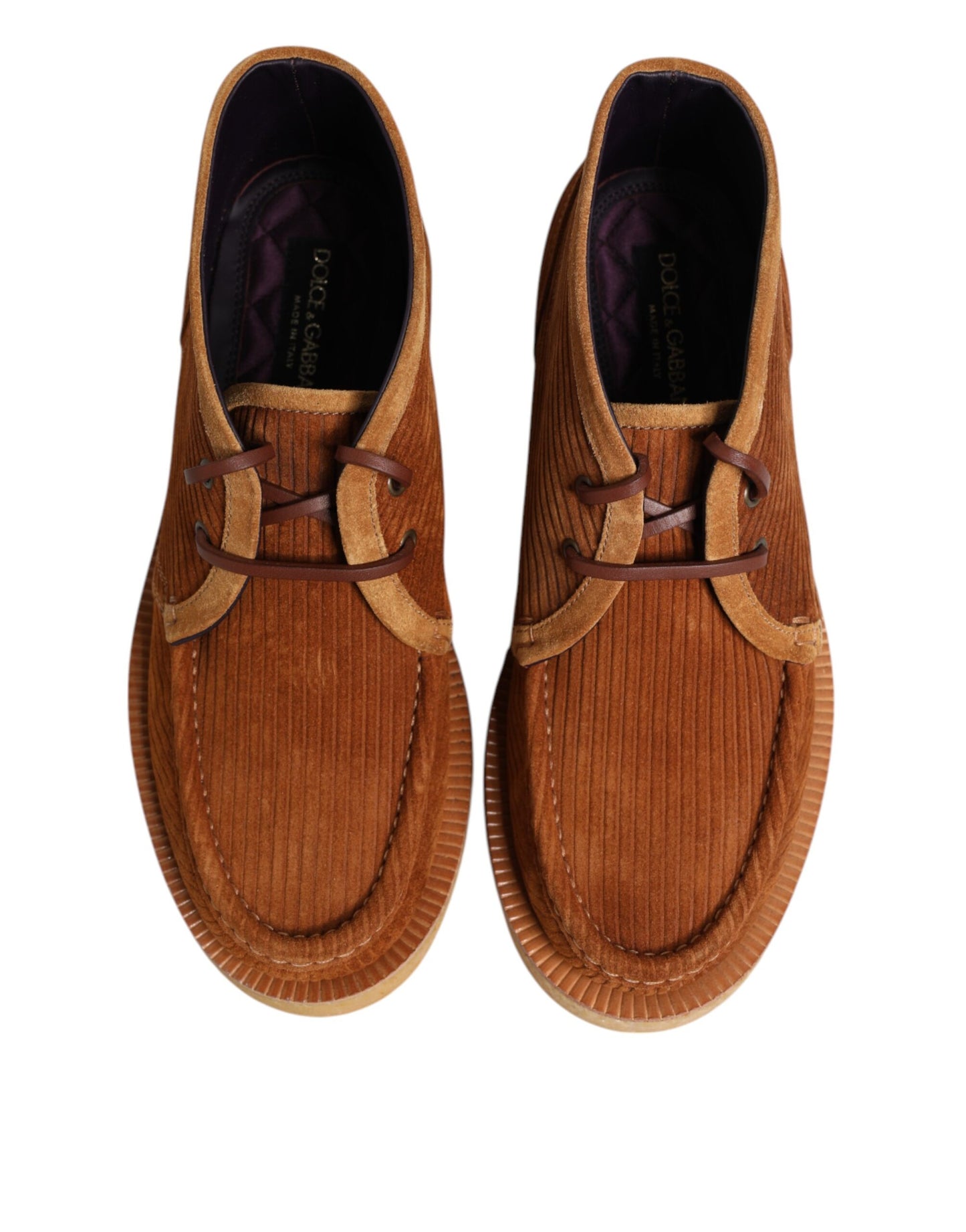 Dolce & Gabbana Brown Suede Nubuck Leather Desert Ankle Boots