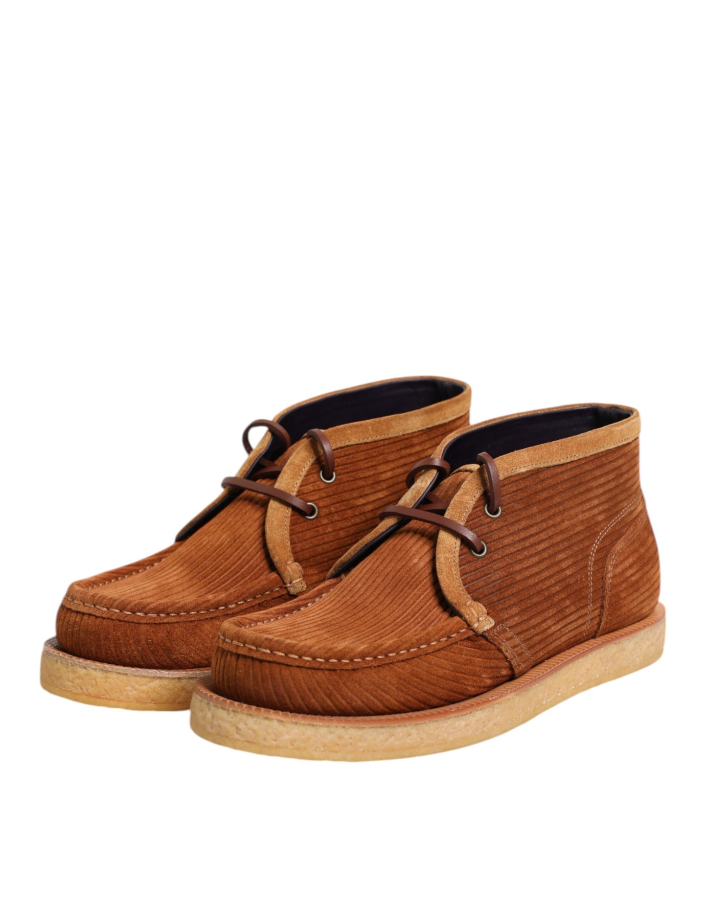 Dolce & Gabbana Brown Suede Nubuck Leather Desert Ankle Boots