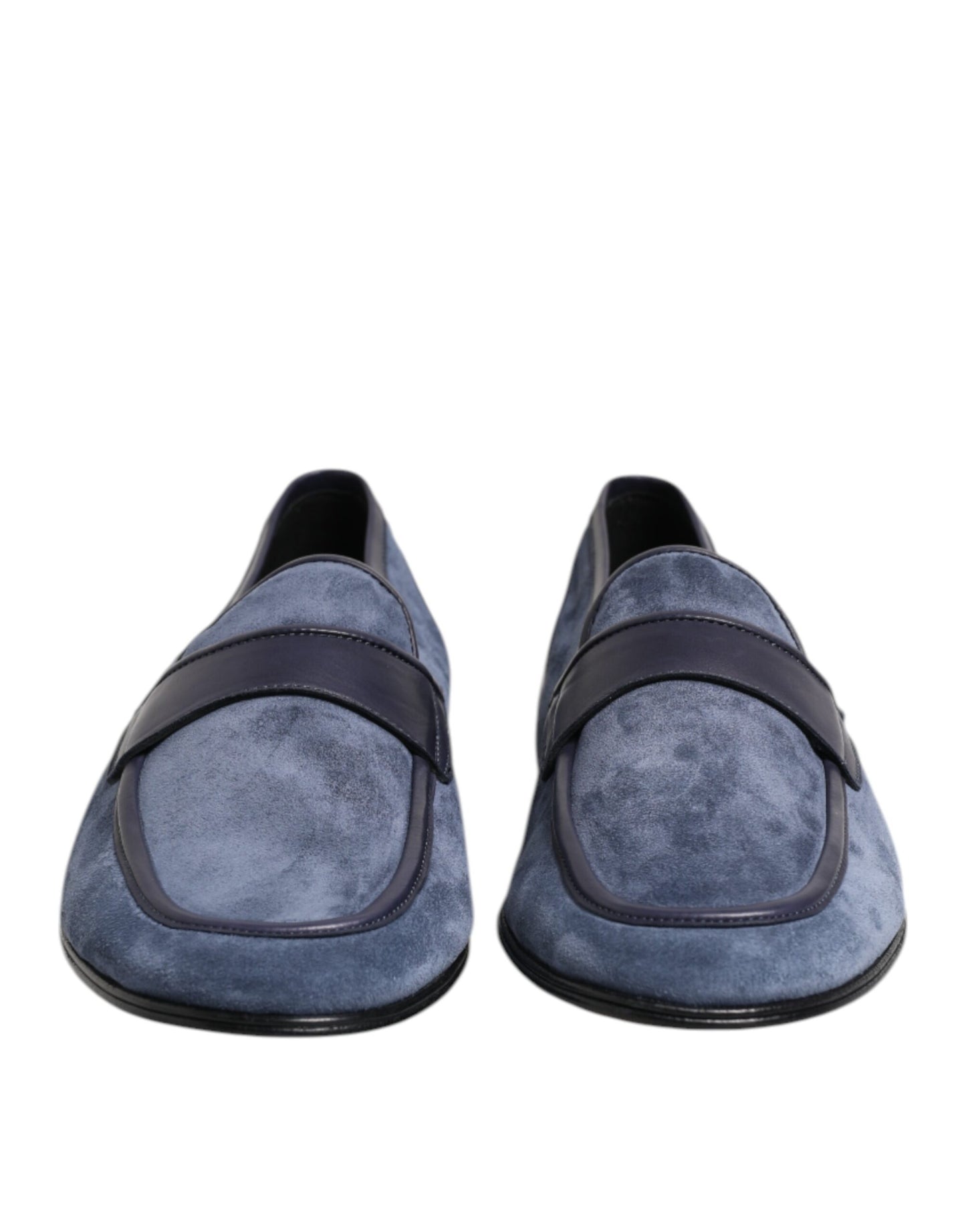 Dolce & Gabbana Blue Suede Leather Loafers