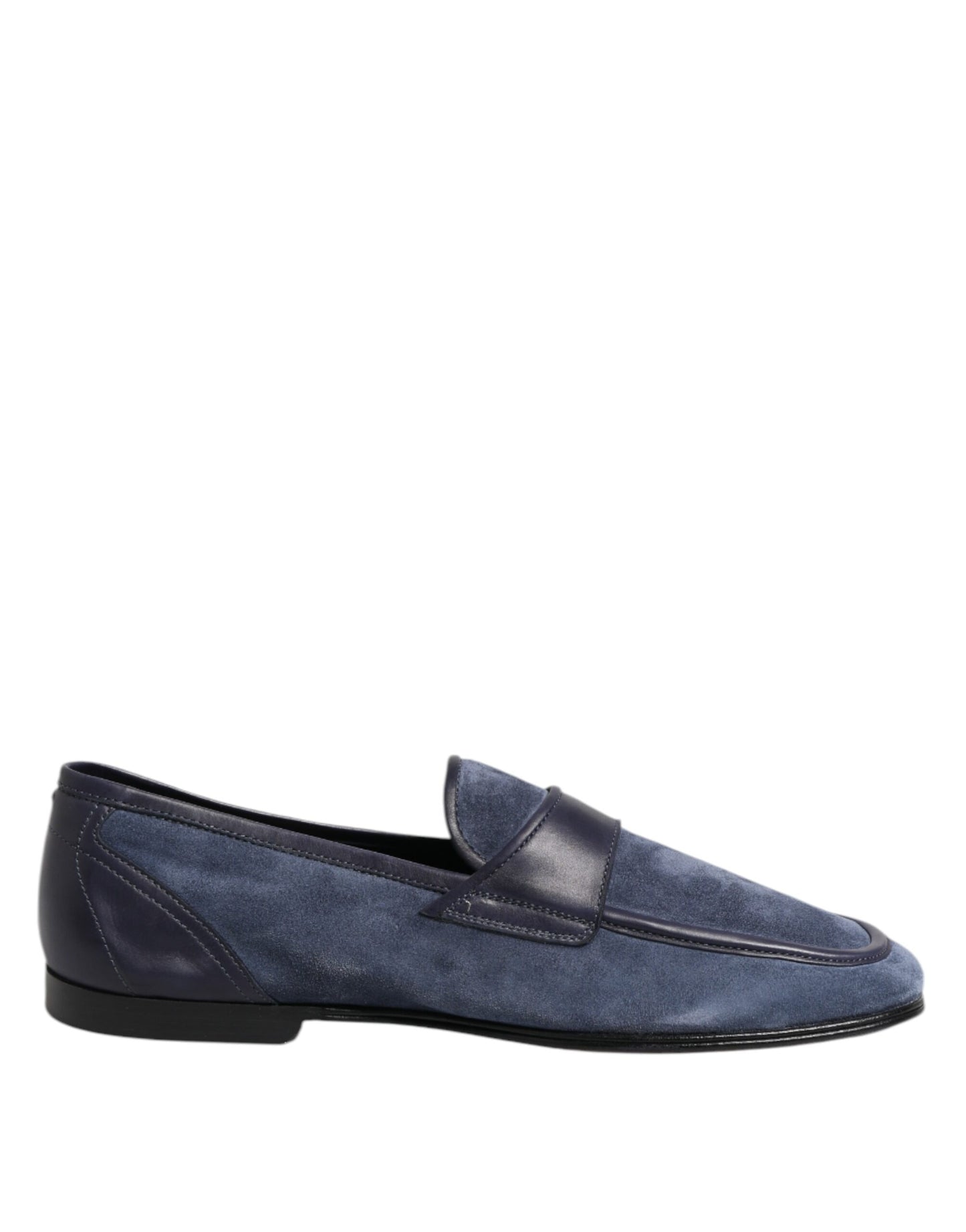 Dolce & Gabbana Blue Suede Leather Loafers