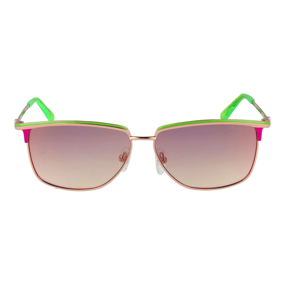 Guess Women’s Green Rectangle Sunglasses – Multicolour Gradient
