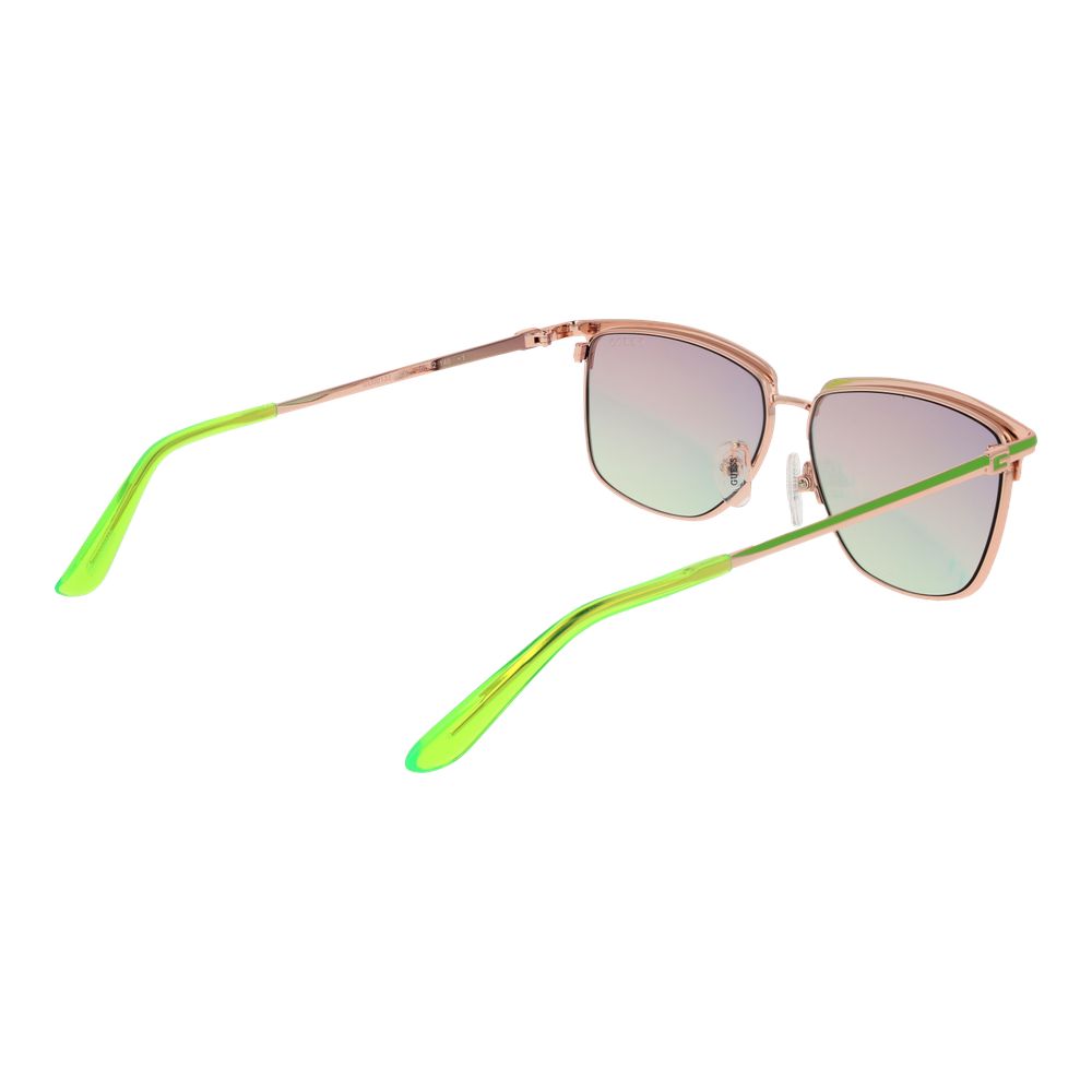 Guess Women’s Green Rectangle Sunglasses – Multicolour Gradient