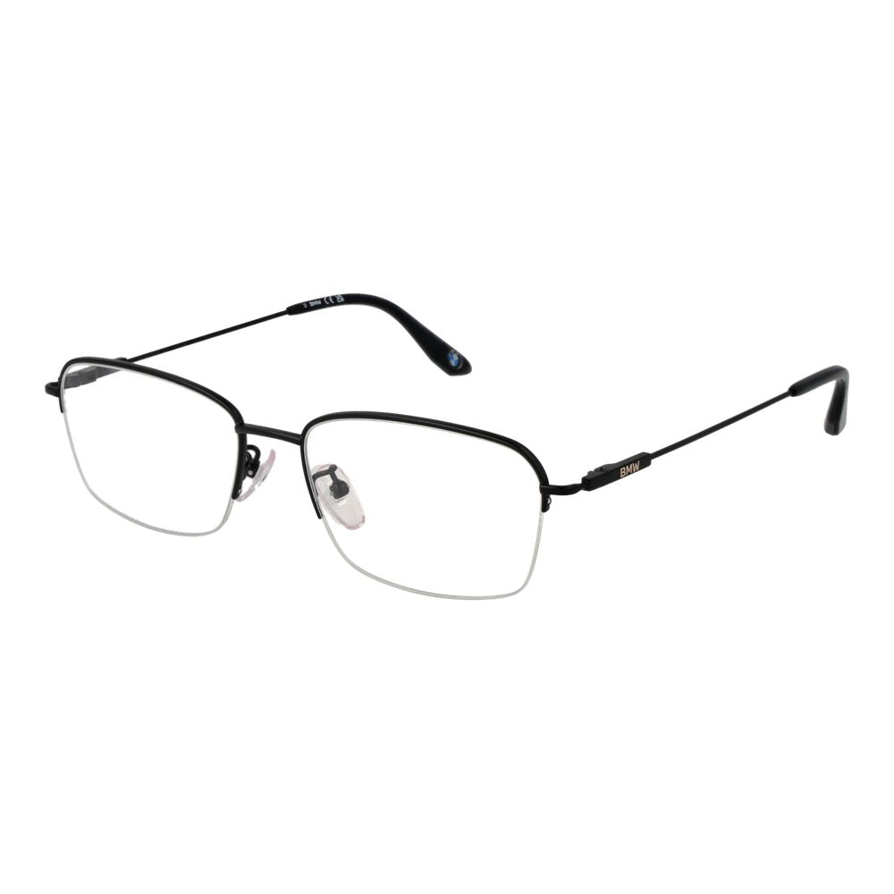 BMW Black Men’s Optical Glasses – Rectangle Titanium Frame