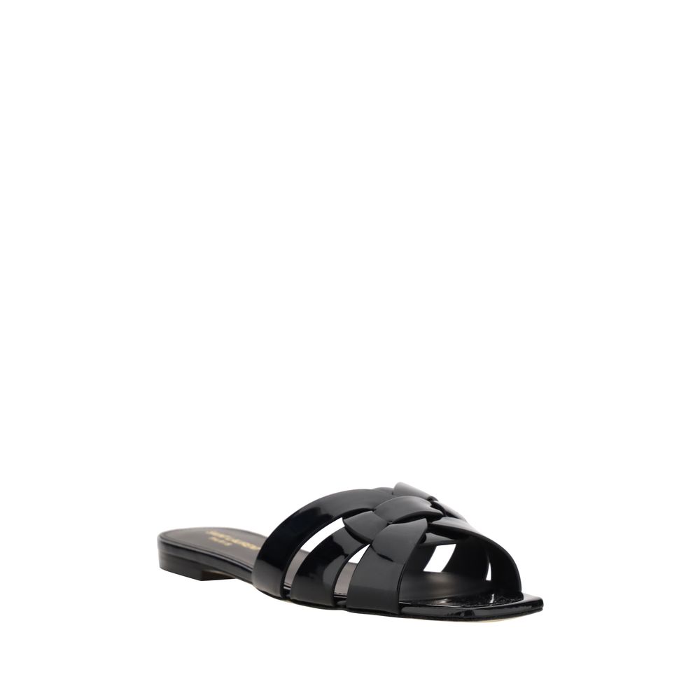 Saint Laurent Tribute Sandals – Elegant Flat Footwear